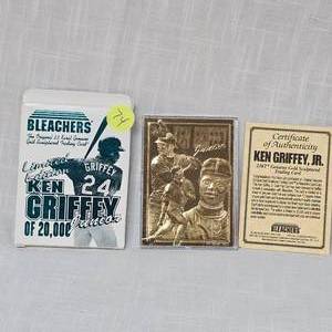 lot 74 image: 1995 Bleachers Ken Griffey Jr 23 Kt Card