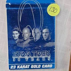 lot 130 image: 1996 Star Trek 30 Years 23 Kt Commemerative Card