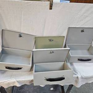 lot 138 image: 4-Fireproof Lock Boxes, all use the same Key