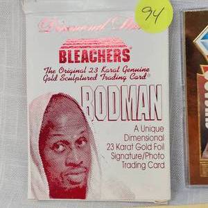lot 94 image: 1996 Bleachers Rodman Diamond Stars 23Kt Card