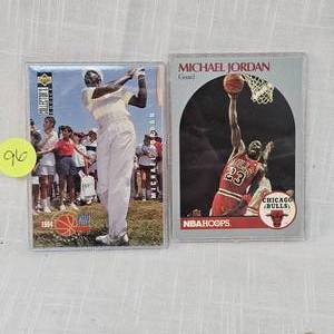lot 96 image: 94-95 UpperDeck Michael Jordan Pro File and Michael Jordan