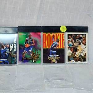 lot 99 image: Set of 4 Kevin Garnett Rookie Cards with Very Excellent Set in Hardcases Since Issued