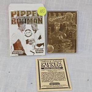 lot 100 image: 1996 Bleachers PippenRodman 72 Win Season, 23 Kt