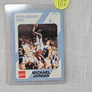 lot 102 image: 1989 Michael Jordan College Card, North Carolinas Finest