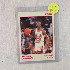 lot 103 image: Star Michael Jordan Rare Chicago Ad Card