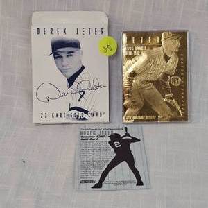 lot 80 image: 1996 Bleachers Derek Jeter 23 Kt Card
