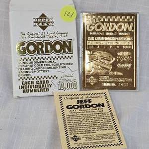 lot 121 image: 1996 Upper Deck 23 Kt Jeff Gordon 1995 Championship