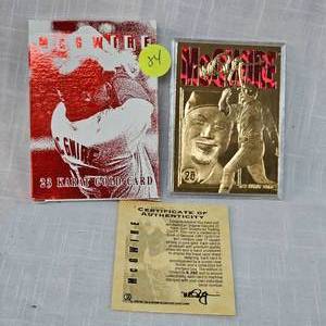 lot 84 image: 1998 McGwire 23 Kt Card