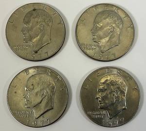 lot 36 image: 1977 D Eisenhower One Dollar Coins