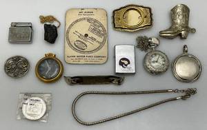 lot 48 image: Misc. Vintage Collectibles & Jewelry Including Pocket Watches, HAMMS & More