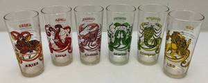 lot 66 image: 1970s Arbys Astrology Zodiac Glasses