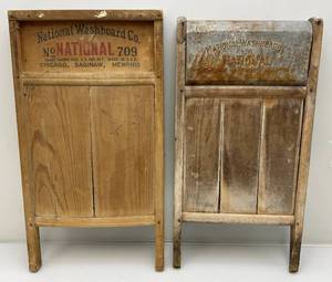 lot 83 image: Antique Washboards One With Advertisement