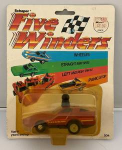 Vintage Schaper Stomper Five Winder Corvette On Original Card (Bubble Yellowed)