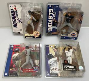 lot 139 image: Misc. VIntage Collectible Mcfarlanes Sports Pics Figurines Including Barry Bonds And More (New Old Stock) Packing Has Shelf Wear