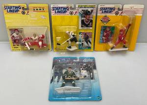 lot 144 image: 1990s Collectible Starting Lineup Hockey Figures Including Mike Modano And More (New Old Stock) Packaging Has Shelf Wear