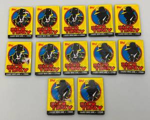 lot 153 image: Vintage DICK TRACY Wax Packs Of Trading Cards