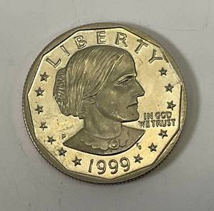 lot 17 image: 1999 P Susan B. Anthony Cameo Dollar