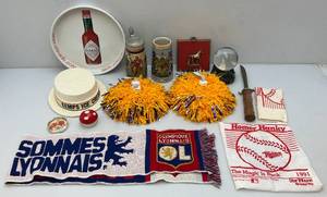 lot 221 image: Vintage Collectibles Including KEMPS Ice Cream Hat, Tabasco Metal Serving Tray And More