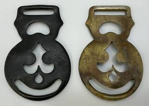 lot 239 image: Antique Matching Set Of Civil War Calvary Brass Horse Harness Buckles 2 14 x 3 38