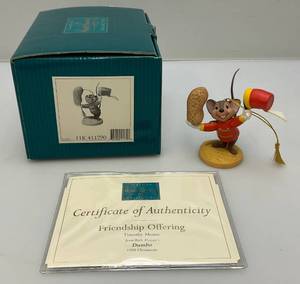 lot 246 image: Vintage WDCC Timothy Mouse Friendship Offering From Disneys Dumbo 1998 Ornament In Original Box With COA