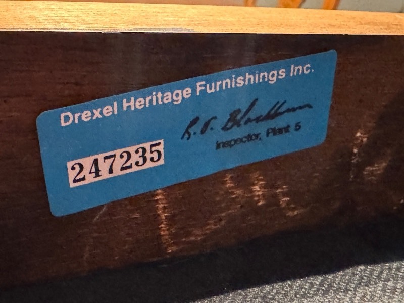Vintage Drexel Heritage Furnishings Dining Table with 8 Chairs for