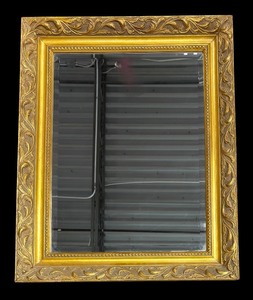 lot 32 image: Ornate Gold Framed Wall Mirror