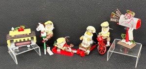 lot 152A image: Set of 6 Hershey Themed Holiday Ornaments Assorted Designs