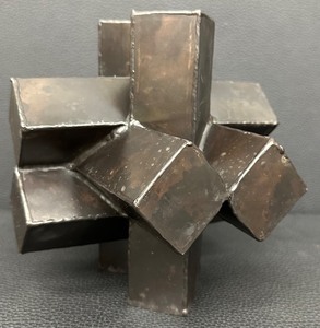 lot 26 image: Abstract Geometric Zinc Sculpture - An Unique Architectural Accessory.