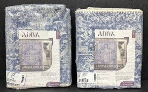 lot 49 image: Set of 2 Adiva Larissa Collection LRS36 Blue 2 x 3 Rugs