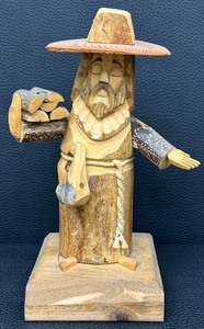 lot 53 image: Hand-Carved Wooden Figurine by Antonio Ortega 1999