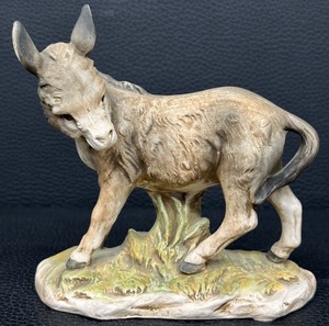lot 68 image: Vintage Hand-Painted Ceramic Donkey Figurine, Made in Japan