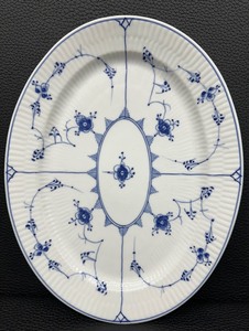 lot 106 image: Royal Copenhagen Blue Fluted Oval Platter, 12 inch