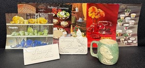 lot 135 image: Stangl Pottery Collectibles Group with Limited Edition Plaque, Mug, and Catalogs