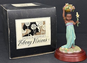 lot 145 image: Thomas Blackshear Ebony Visions The Flower Girl Limited Edition Figurine- #37026 with Box