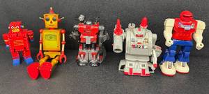 lot 68RO image: Fun and Unique Grouping of 5 Vintage and Modern Robots Assorted Lot