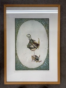 lot 26H image: Framed 1973 Klabunde Signed Limited Edition Print 2675 Wall Art 27 x 19