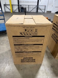 lot 134 image: New in Box Whirlpool Coin Operated Dryer.  Model CGM2745FQ Box Opened for Pictures.