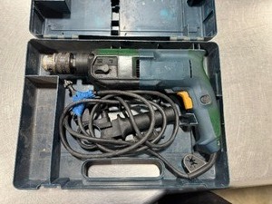 lot 107 image: Two Speed Electric Drill with Case.  Tested. Works.