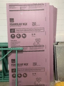 lot 138 image: Owens Corning Foamular NGX 250 Insulation.  8 x 4 Qty 11