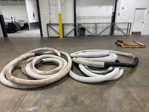 lot 187 image: Two Sections of 4 12 Diameter Drain Hose. Each Section  100 feet.