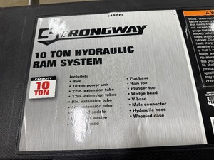 lot 20 image: Strongway 10 Ton Hydraulic Ram System.