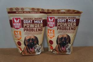 lot 53 image: 2 Boss DogCat Problend Goat Milk Powder Supplement