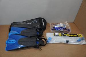 lot 88 image: Cressi Adult Rondine Palau Fin Snorkel Set - Fin Size LXL