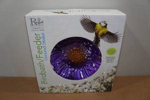 lot 130 image: Regal Art & Gift BirdbathFeeder Ground Stake