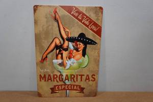 lot 242 image: Novelty Metal Sign - Margaritas