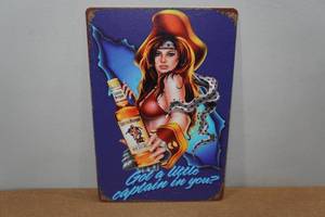 lot 243 image: Novelty Metal Sign - Captain Morgan