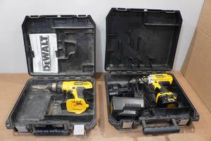 lot 251 image: 2 DeWalt Cordless Drills with Battery and Charger