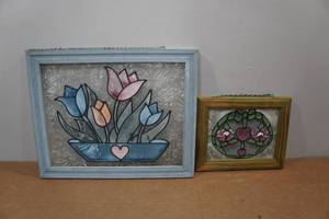 lot 270 image: Faux Leaded Glass Windows