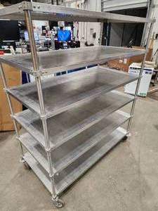 lot 10TLT image: Heavy Duty Stainless Steel rolling shelf (587039)