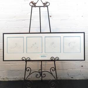 lot 162 image: 48 x17 Framed Scuttle & Sebastian The Little Mermaid Color Model Animation Drawings 1989 - SIGNED